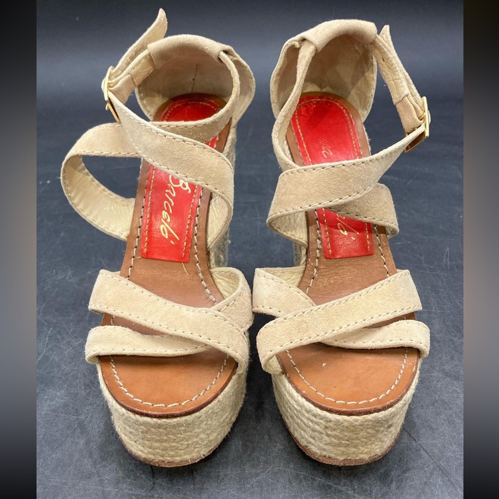 Paloma Barcelo Espadrille Wedge Sandals with Suede Straps